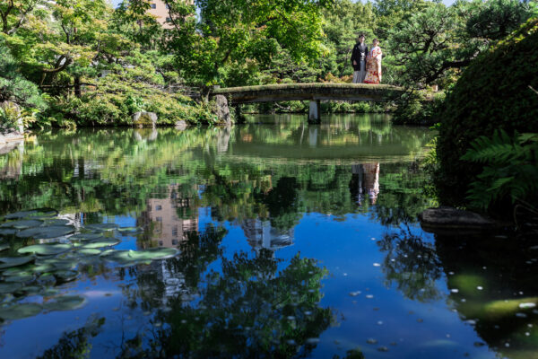 相楽園/橋の上