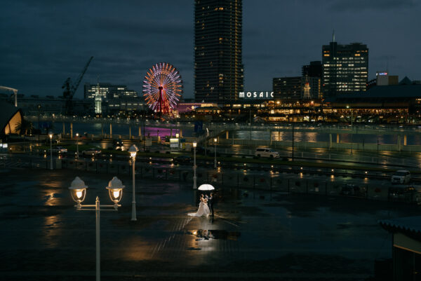 雨のハーバーランド