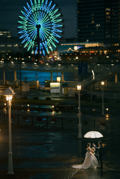 雨のハーバーランド